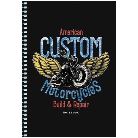 SHKOLYARYK Spirálfüzet, A5, kockás, 80 lap, SHKOLYARYK " Skate board", vegyes