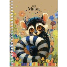   SHKOLYARYK Spirálfüzet, A6, kockás, 80 lap, SHKOLYARYK "Spring Hope", vegyes