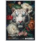 SHKOLYARYK Spirálfüzet, A4+, vonalas, 80 lap, SHKOLYARYK "The New Ambience", vegyes