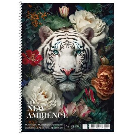 SHKOLYARYK Spirálfüzet, A4+, vonalas, 80 lap, SHKOLYARYK "The New Ambience", vegyes