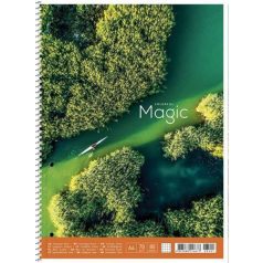   SHKOLYARYK Spirálfüzet, A4+, kockás, 80 lap, SHKOLYARYK "Colourful magic", vegyes