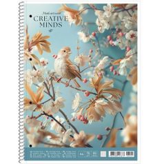   SHKOLYARYK Spirálfüzet, A4, vonalas, 80 lap, SHOLYARYK "College Block Creative Minds", vegyes