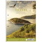 SHKOLYARYK Spirálfüzet, A4+, kockás, 80 lap, SHKOLYARYK "Travel", vegyes