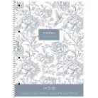 SHKOLYARYK Spirálfüzet, A4+, vonalas, 80 lap, SHKOLYARYK "Vintage flowers", vegyes