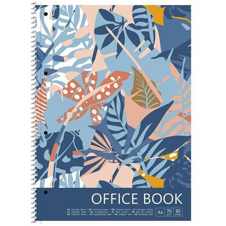 SHKOLYARYK Spirálfüzet, A4+, vonalas, 80 lap, SHKOLYARYK "Forest", vegyes