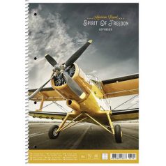   SHKOLYARYK Spirálfüzet, A4+, kockás, 80 lap, SHKOLYARYK "Spirit of Freedom", vegyes