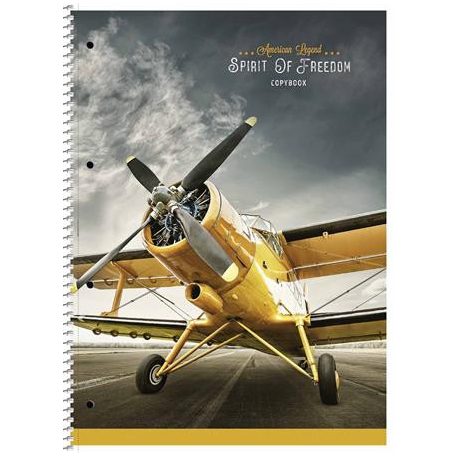 SHKOLYARYK Spirálfüzet, A4+, vonalas, 80 lap, SHKOLYARYK "Spirit of Freedom", vegyes