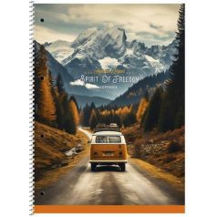   SHKOLYARYK Spirálfüzet, A4+, vonalas, 80 lap, SHKOLYARYK "Spirit of Freedom", vegyes