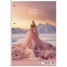 SHKOLYARYK Spirálfüzet, A4+, kockás, 80 lap, SHKOLYARYK "Soul stories", vegyes