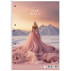   SHKOLYARYK Spirálfüzet, A4+, kockás, 80 lap, SHKOLYARYK "Soul stories", vegyes