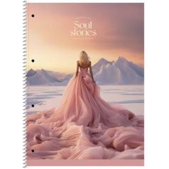   SHKOLYARYK Spirálfüzet, A4+, vonalas, 80 lap, SHKOLYARYK "Soul Stories", vegyes