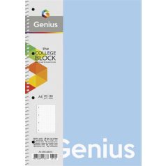   SHKOLYARYK Spirálfüzet, A4, kockás, 80 lap, PP borító, SHKOLYARYK "Genius Pastel", vegyes