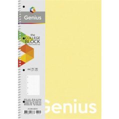   SHKOLYARYK Spirálfüzet, A4, vonalas, 80 lap, PP borító, SHKOLYARYK "Genius Pastel", vegyes