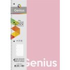 SHKOLYARYK Spirálfüzet, A4, vonalas, 80 lap, PP borító, SHKOLYARYK "Genius Pastel", vegyes