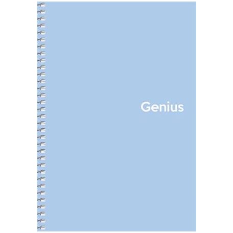 SHKOLYARYK Spirálfüzet, A5, kockás, 80 lap, PP borító, SHKOLYARYK "Genius Pastel", vegyes