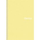 SHKOLYARYK Spirálfüzet, A5, kockás, 80 lap, PP borító, SHKOLYARYK "Genius Pastel", vegyes