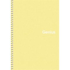   SHKOLYARYK Spirálfüzet, A5, kockás, 80 lap, PP borító, SHKOLYARYK "Genius Pastel", vegyes
