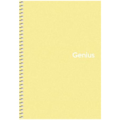 SHKOLYARYK Spirálfüzet, A5, kockás, 80 lap, PP borító, SHKOLYARYK "Genius Pastel", vegyes