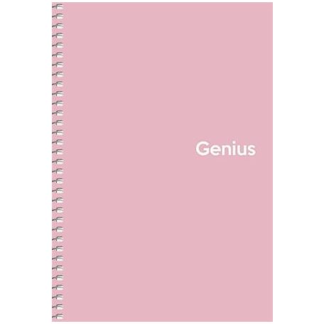 SHKOLYARYK Spirálfüzet, A5, kockás, 80 lap, PP borító, SHKOLYARYK "Genius Pastel", vegyes