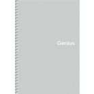 SHKOLYARYK Spirálfüzet, A5, kockás, 80 lap, PP borító, SHKOLYARYK "Genius Pastel", vegyes