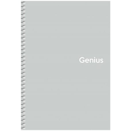 SHKOLYARYK Spirálfüzet, A5, kockás, 80 lap, PP borító, SHKOLYARYK "Genius Pastel", vegyes
