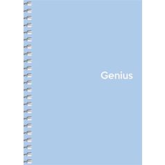   SHKOLYARYK Spirálfüzet, A6, kockás, 80 lap, PP borító, SHKOLYARYK "Genius Pastel", vegyes