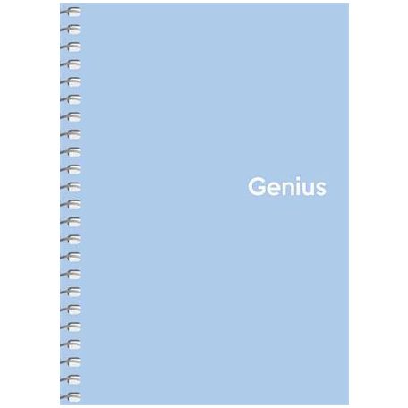 SHKOLYARYK Spirálfüzet, A6, kockás, 80 lap, PP borító, SHKOLYARYK "Genius Pastel", vegyes