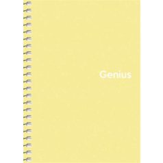   SHKOLYARYK Spirálfüzet, A6, kockás, 80 lap, PP borító, SHKOLYARYK "Genius Pastel", vegyes