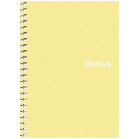 SHKOLYARYK Spirálfüzet, A6, kockás, 80 lap, PP borító, SHKOLYARYK "Genius Pastel", vegyes
