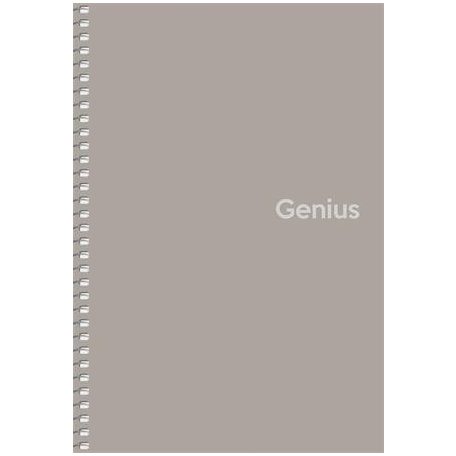 SHKOLYARYK Spirálfüzet, A5, kockás, 80 lap, PP borító, SHKOLYARYK "Genius", vegyes