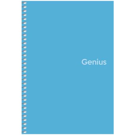 SHKOLYARYK Spirálfüzet, A5, kockás, 80 lap, PP borító, SHKOLYARYK "Genius", vegyes