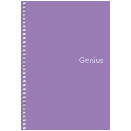 SHKOLYARYK Spirálfüzet, A5, kockás, 80 lap, PP borító, SHKOLYARYK "Genius", vegyes