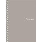 SHKOLYARYK Spirálfüzet, A6, kockás, 80 lap, PP borító, SHKOLYARYK "Genius", vegyes