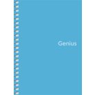 SHKOLYARYK Spirálfüzet, A6, kockás, 80 lap, PP borító, SHKOLYARYK "Genius", vegyes