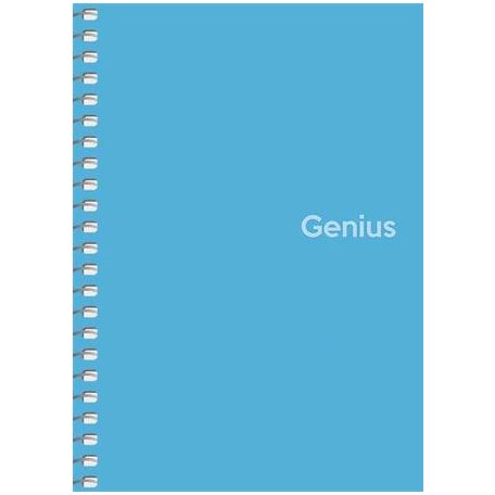 SHKOLYARYK Spirálfüzet, A6, kockás, 80 lap, PP borító, SHKOLYARYK "Genius", vegyes