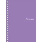SHKOLYARYK Spirálfüzet, A6, kockás, 80 lap, PP borító, SHKOLYARYK "Genius", vegyes