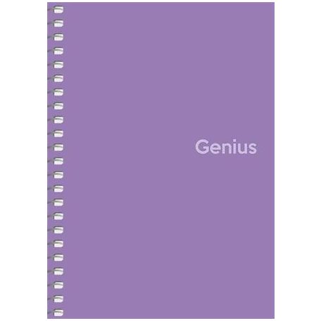 SHKOLYARYK Spirálfüzet, A6, kockás, 80 lap, PP borító, SHKOLYARYK "Genius", vegyes