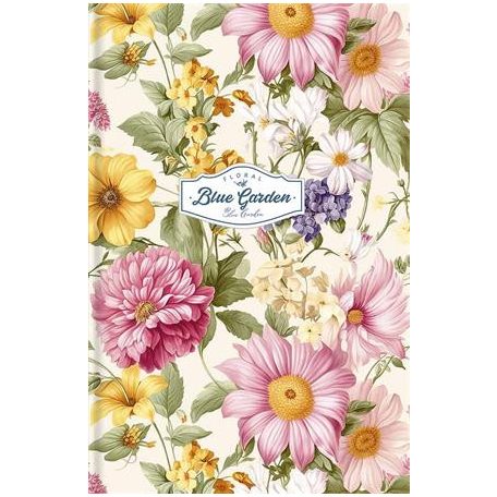 SHKOLYARYK Jegyzetfüzet, A6, kockás, 80 lap, SHKOLYARYK "Blue Garden"