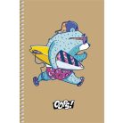 SHKOLYARYK Spirálfüzet, A5, kockás, 96 lap, SHKOLYARYK "Student", vegyes