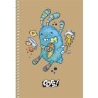 SHKOLYARYK Spirálfüzet, A5, kockás, 96 lap, SHKOLYARYK "Student", vegyes