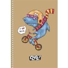 SHKOLYARYK Spirálfüzet, A5, kockás, 96 lap, SHKOLYARYK "Student", vegyes