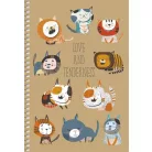 SHKOLYARYK Spirálfüzet, A5, kockás, 96 lap, SHKOLYARYK "Student", vegyes