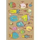 SHKOLYARYK Spirálfüzet, A5, kockás, 96 lap, SHKOLYARYK "Student", vegyes