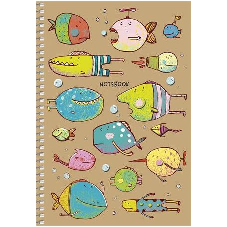 SHKOLYARYK Spirálfüzet, A5, kockás, 96 lap, SHKOLYARYK "Student", vegyes