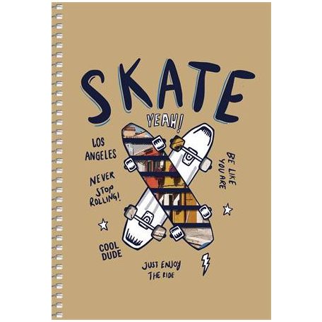 SHKOLYARYK Spirálfüzet, A5, kockás, 96 lap, SHKOLYARYK "Student", vegyes