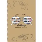 SHKOLYARYK Spirálfüzet, A5, kockás, 96 lap, SHKOLYARYK "Student", vegyes