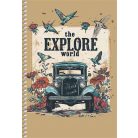 SHKOLYARYK Spirálfüzet, A5, sima, 96 lap, SHKOLYARYK "Racing Competition", vegyes