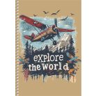 SHKOLYARYK Spirálfüzet, A5, sima, 96 lap, SHKOLYARYK "Racing Competition", vegyes