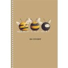 SHKOLYARYK Spirálfüzet, A5, sima, 96 lap, SHKOLYARYK, állatok, vegyes