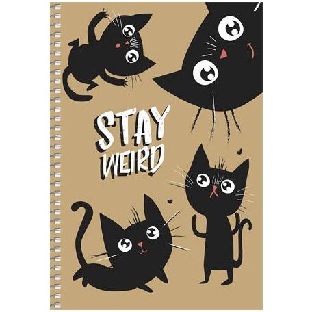 SHKOLYARYK Spirálfüzet, A5, sima, 96 lap, SHKOLYARYK, állatok, vegyes